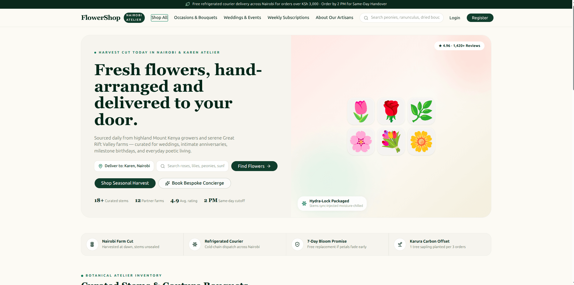 FlowerShop — Nairobi Atelier
