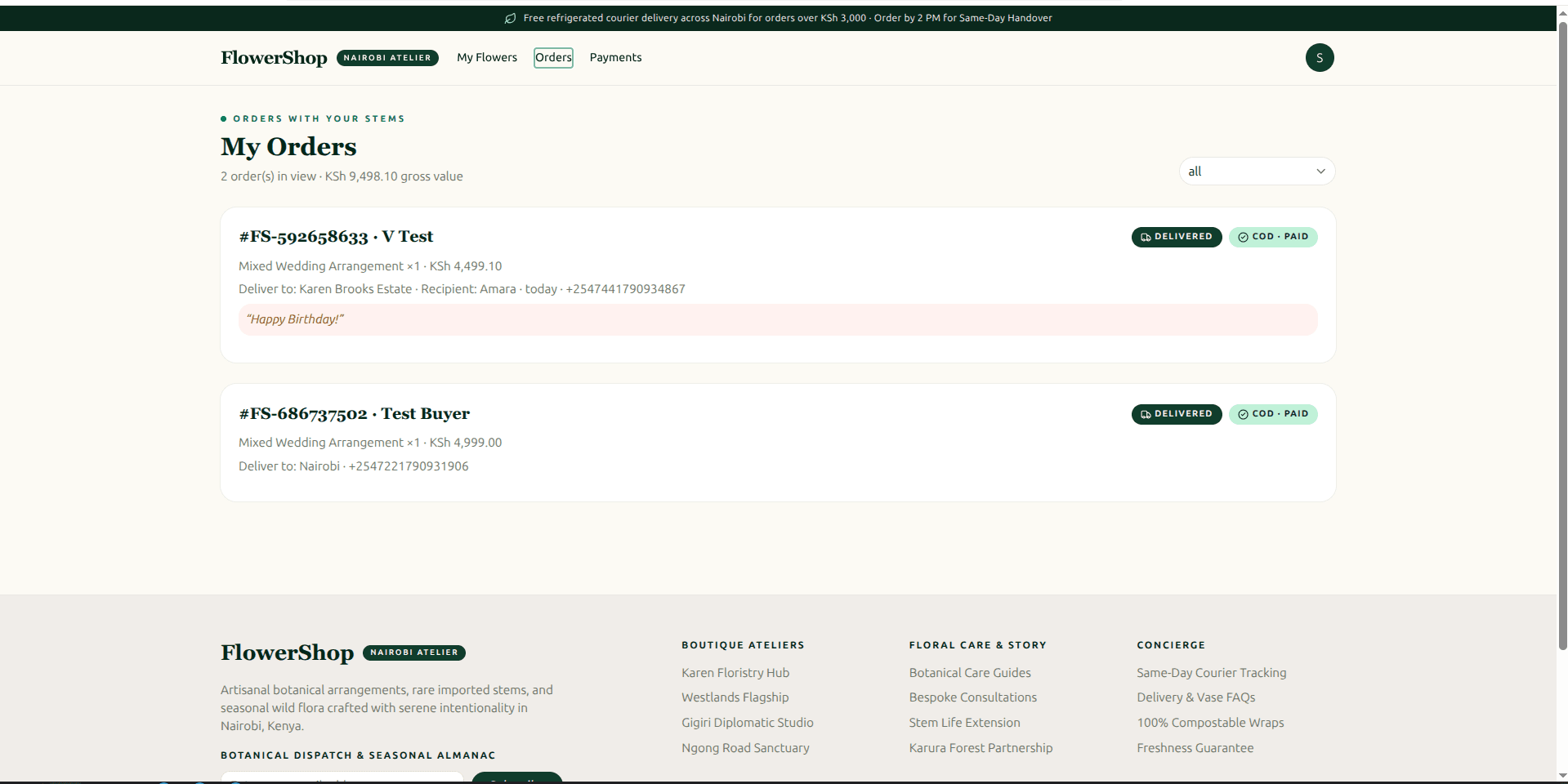 Order management